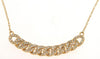 ESTATE .40CT DIAMOND 14KT YELLOW GOLD 3D CLASSIC CUBAN LINK BAR NECKLACE