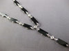 ESTATE .80CT DIAMOND & AAA ONYX 18KT WHITE GOLD 3D CLASSIC LARIAT FUN NECKLACE