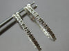 ESTATE .50CT DIAMOND 14KT WHITE GOLD ROUND INSIDE OUT FUN HOOP HANGING EARRINGS