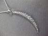 ESTATE LARGE .67CT DIAMOND 18KT WHITE GOLD GRADUATING MOON LOVE FLOATING PENDANT