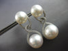 EXTRA LARGE 1.90CT DIAMOND & AAA SOUTH SEA PEARL 18KT WHITE GOLD PAVE EARRINGS