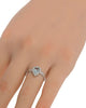 .88CT DIAMOND & AAA AQUAMARINE 18KT WHITE GOLD PEAR SHAPE & ROUND HALO LOVE RING