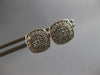 .34CT DIAMOND 14KT WHITE GOLD 3D CLASSIC ROUND SQUARE GEOMETRICAL STUD EARRINGS
