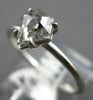 1.0CT SALT & PEPPER DIAMOND 18K WHITE GOLD SOLITAIRE PEAR SHAPE ENGAGEMENT RING