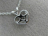 ESTATE .05CT DIAMOND 14KT WHITE GOLD 3D SOLITAIRE HEART LOVE FUN PENDANT #25932