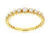 .33CT DIAMOND 14KT YELLOW GOLD 3D ROUND SEMI ETERNITY FILIGREE ANNIVERSARY RING