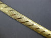 ESTATE WIDE 14KT YELLOW GOLD 3D CLASSIC MATTE & SHINY ITALIAN CUFF LOVE BRACELET