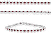 4.25CT DIAMOND & AAA RUBY 14KT WHITE GOLD ROUND CLASSIC ETERNITY TENNIS BRACELET