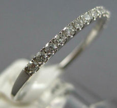 ESTATE .19CT DIAMOND 14KT WHITE GOLD 3D CLASSIC 1.5MM SEMI ETERNITY LOVE RING