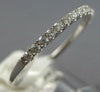 ESTATE .19CT DIAMOND 14KT WHITE GOLD 3D CLASSIC 1.5MM SEMI ETERNITY LOVE RING