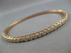 3CT DIAMOND 14KT ROSE GOLD 3D CLASSIC 3MM SEMI ETERNITY FLEXIBLE BANGLE BRACELET