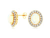 3.65CT DIAMOND & AAA OPAL 14K YELLOW GOLD OVAL & ROUND HALO FLOWER STUD EARRINGS