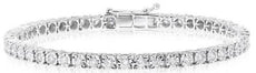 1.77CT DIAMOND 14K WHITE GOLD CLASSIC ROUND DIAMOND CUT ETERNITY TENNIS BRACELET