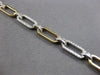 1.08CT DIAMOND 14KT 2 TONE GOLD 3D ROUND OVAL LINK BY THE YARD TENNIS BRACELET