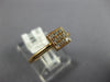 ESTATE .13CT DIAMOND 18KT ROSE GOLD 3D SQUARE PAVE BEZEL FRIENDSHIP LOVE RING