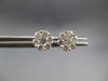 ESTATE .41CT DIAMOND 14KT WHITE GOLD 3D CLASSIC FLOWER STUD EARRINGS