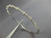 1.58CT DIAMOND 14KT WHITE GOLD CLASSIC SEMI ETERNITY CUFF TENNIS BANGLE BRACELET