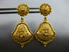 ANTIQUE LARGE 22K YELLOW GOLD HANDCRAFTED MIDDLE EASTERN HANGING EARRINGS #27494