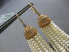 EXTRA LARGE & LONG 1.55CT DIAMOND & AAA SOUTH SEA PEARL 18KT ROSE GOLD EARRINGS