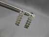 ESTATE .09CT DIAMOND 14KT WHITE GOLD CLASSIC 2 ROW UMBRELLA FUN HANGING EARRINGS