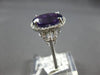 4.35CT DIAMOND & AAA AMETHYST 14KT WHITE GOLD 3D OVAL & ROUND LOVE KNOT FUN RING