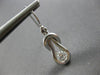 .50CT DIAMOND 14KT WHITE GOLD SOLITAIRE TEAR DROP FUN LEVERBACK HANGING EARRINGS