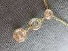 1.20CT FANCY YELLOW DIAMOND 14KT YELLOW GOLD ROUND 3 STONE BEZEL LARIAT NECKLACE