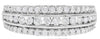 .65CT DIAMOND 14KT WHITE GOLD 3D ROUND 3 ROW GRADUATING WEDDING ANNIVERSARY RING