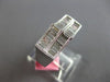 WIDE .87CT DIAMOND 18KT WHITE GOLD 3D BAGUETTE 2 ROW FILIGREE CHANNEL FUN RING