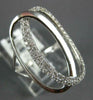 ESTATE LARGE .34CT DIAMOND 14KT WHITE GOLD 3D OVAL LOVE KNOT FUN RING