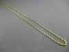 ANTIQUE 14KT YELLOW GOLD 3D HANDCRAFTED CLASSIC ROPE CHAIN NECKLACE #26339