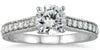 ESTATE 1.0CT DIAMOND 14KT WHITE GOLD 3D ROUND SOLITAIRE FILIGREE ENGAGEMENT RING