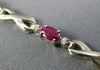 ESTATE 2.30CT DIAMOND & AAA RUBY 14KT WHITE GOLD 3 STONE INFINITY LOVE BRACELET