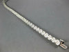 ESTATE WIDE 4.05CT DIAMOND 14KT WHITE GOLD CLUSTER ROUND 4 PRONG TENNIS BRACELET