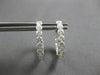 ESTATE 1.45CT DIAMOND 18KT WHITE GOLD 3D INSIDE OUT OVAL HOOP HANGING EARRINGS