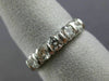 ESTATE 1.08CT DIAMOND PLATINUM CLASSIC 5 STONE CHANNEL ANNIVERSARY RING #19288