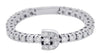 ESTATE .42CT DIAMOND 18KT WHITE GOLD 3D ROUND LOCK TENNIS FLEXIBLE FUN RING