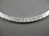 8.43CT DIAMOND 18KT WHITE GOLD 3D ROUND & BAGUETTE SEMI ETERNITY TENNIS NECKLACE