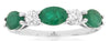1.74CT DIAMOND & AAA EMERALD 14KT WHITE GOLD MARQUISE & ROUND ANNIVERSARY RING