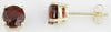 ESTATE 2.10CT AAA GARNET 14KT YELLOW GOLD 3D CLASSIC ROUND STUD EARRINGS