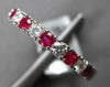 .60CT DIAMOND & AAA RUBY 18KT WHITE GOLD 3D 2.5mm SEMI ETERNITY ANNIVERSARY RING