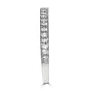 ESTATE .22CT DIAMOND 18KT WHITE GOLD 2MM FILIGREE SEMI ETERNITY ANNIVERSARY RING