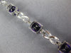 8.10CT DIAMOND & AAA AMETHYST 14KT WHITE GOLD 3D CUSHION & ROUND TENNIS BRACELET