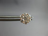 1.04CT DIAMOND 14KT ROSE GOLD 3D CLASSIC FLOWER ROUND INVISIBLE STUD EARRINGS