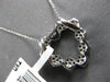 .50CT DIAMOND 14KT WHITE GOLD 3D MULTI FLOWER HEART SHAPE LOVE FLOATING PENDANT