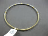.87CT DIAMOND 14K 2 TONE GOLD BY THE YARD SEMI ETERNITY FLEXIBLE BANGLE BRACELET