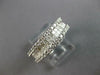 WIDE 1.41CT DIAMOND 18KT WHITE GOLD ROUND & PRINCESS MULTI ROW ANNIVERSARY RING