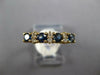 ESTATE 1.2CT DIAMOND & AAA SAPPHIRE 14KT YELLOW GOLD 10 STONE ANNIVERSARY RING