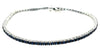 ESTATE 2.60CT AAA SAPPHIRE 18KT WHITE GOLD 3D CLASSIC ROUND TENNIS BRACELET