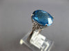 2.72CT DIAMOND & AAA BLUE TOPAZ 14KT WHITE GOLD CUSHION & ROUND GEOMETRICAL RING